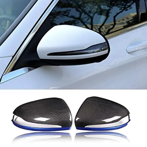 Карбоновое волокно синий край Замена боковой двери зеркало заднего вида крышка