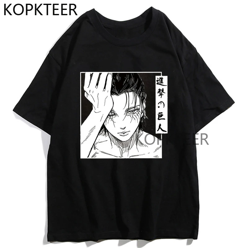 

Funny Anime Attack on Titan T-shirt Eren Jaeger Casaul Harajuku Streetwear Aesthetic Ulzzang Summer Short Sleeve T-shirts Tops