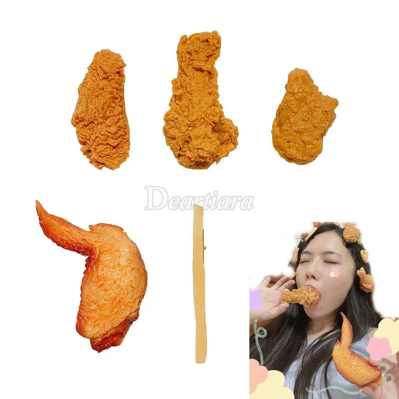 

Шпилька для волос с куриными крыльями, головной убор с куриными ногами, Забавный головной убор, Шпилька для волос с Красной сеткой