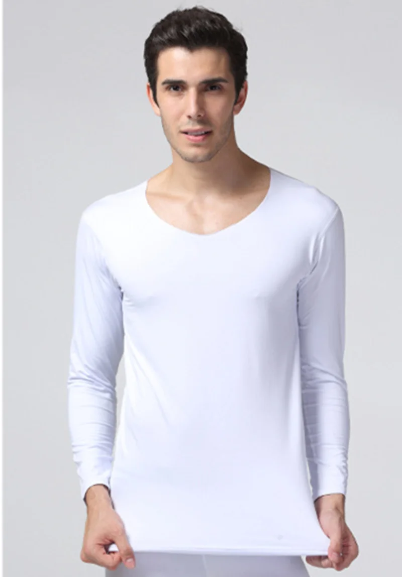 Only tops Термобелье для мужчин осень зима новая бархатная теплая рубашка+ штаны комплект из 2 предметов подштанники костюмы - Цвет: Only tops