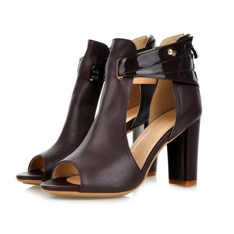 Модные женские пикантные босоножки C2 665 Новинка из натуральной кожи на платформе