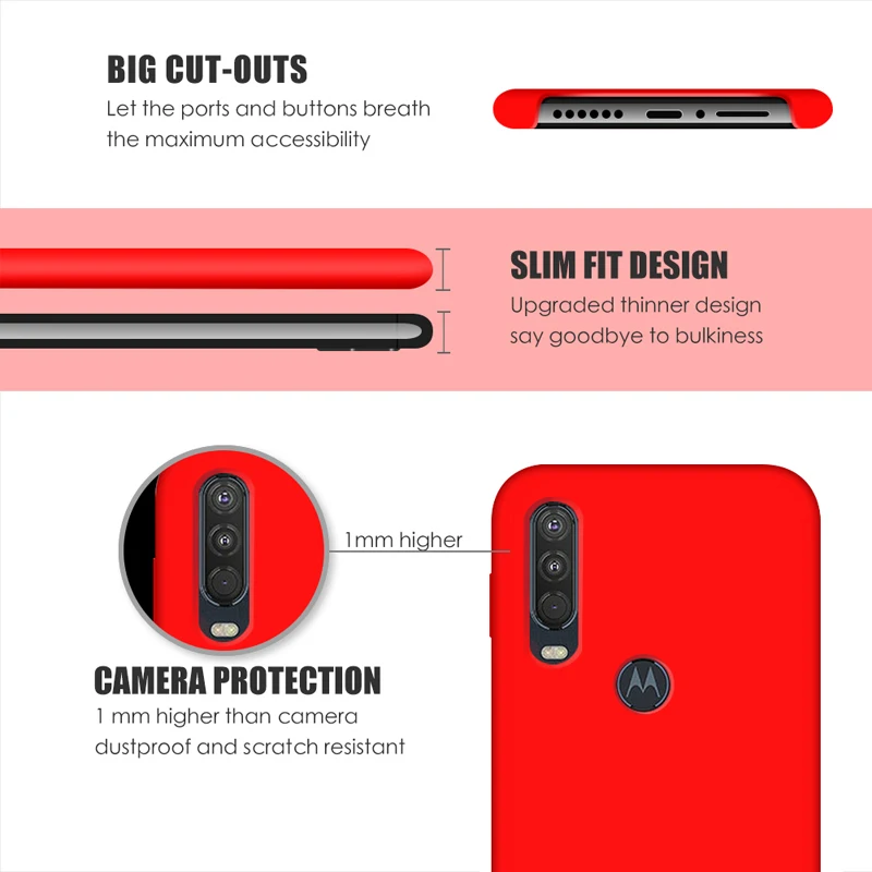 Жидкий силиконовый чехол для Motorola Moto One Action Vision Macro Power G7 G8 Plus Z3 Play P30 Note Lite роскошный