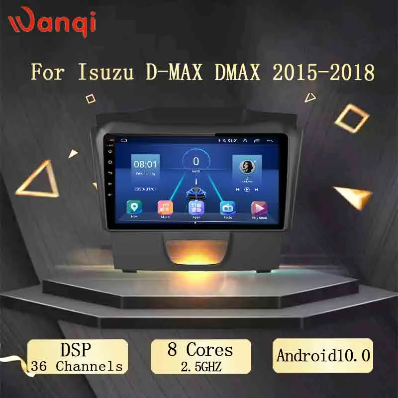 Android 10 0 Wanqi Автомобильная магнитола для Isuzu D MAX DMAX 2015 2018 9 1 HD дюймов сенсорный экран