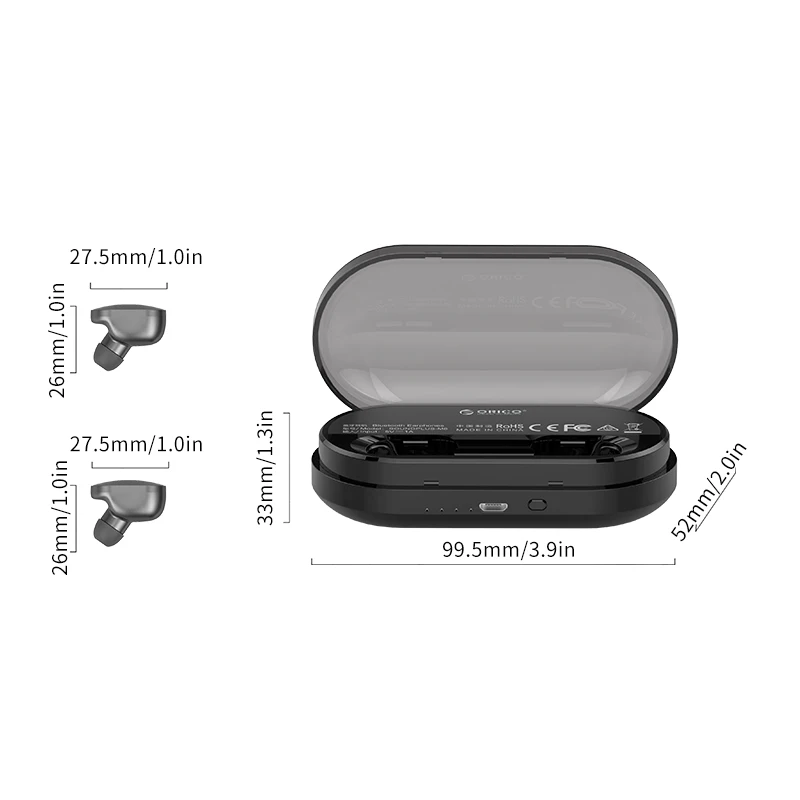 ORICO TWS мини беспроводные Bluetooth наушники 4 2 версия HIFI стерео портативные гарнитура