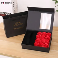 gift box rose flowers christmas gift artificial flowers jewelry box wedding girlfriend birthday valentines mothers day gifts