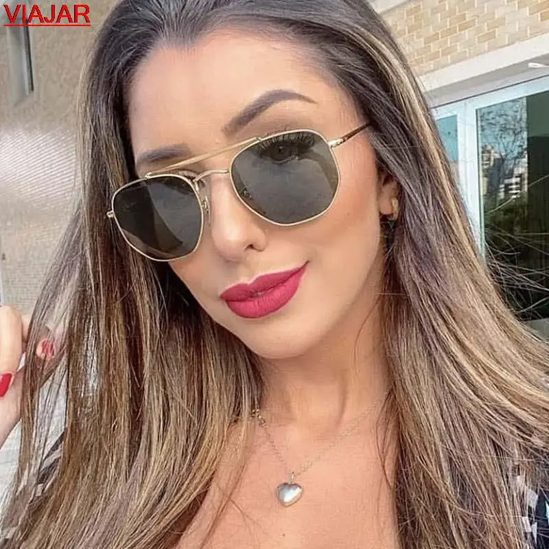 

Designer Brand Pilot Sunglasses Women/Men Classic Driving Sun Glasses High Quality Eyewear Hexagon Fishing Glasses UV400 oculos