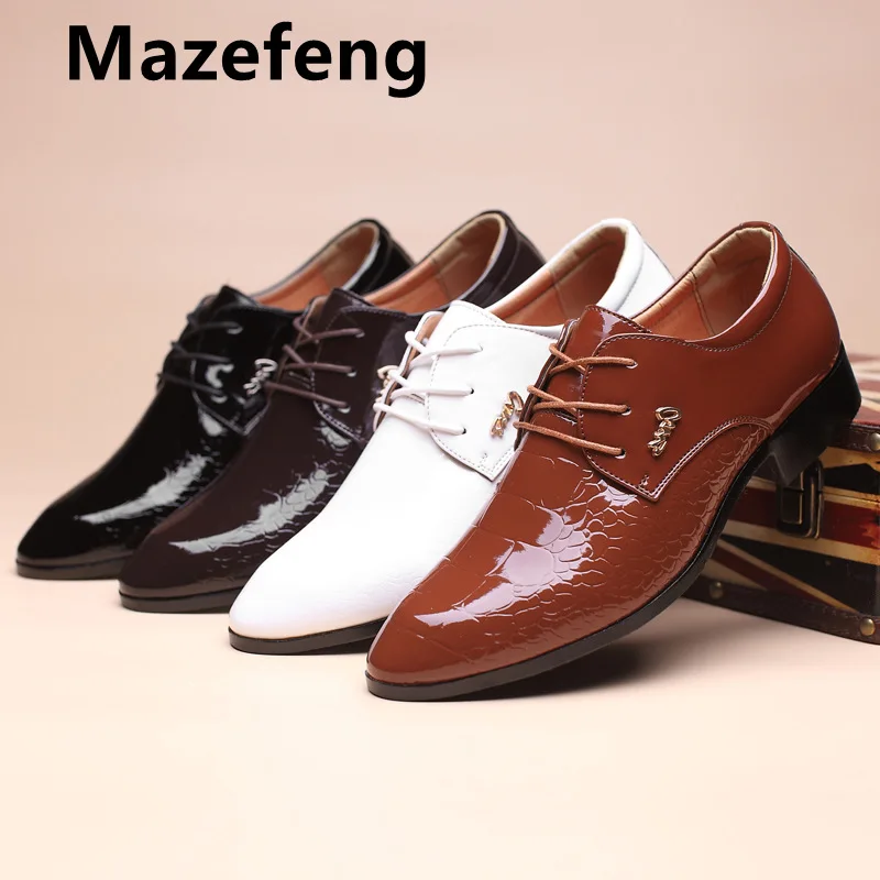 

Mazefeng 2021 New Fashion Business Dress Men Shoes Classic Leather Men'S Suits Shoes Fashion Lace-up Dress Shoes Men Oxfords
