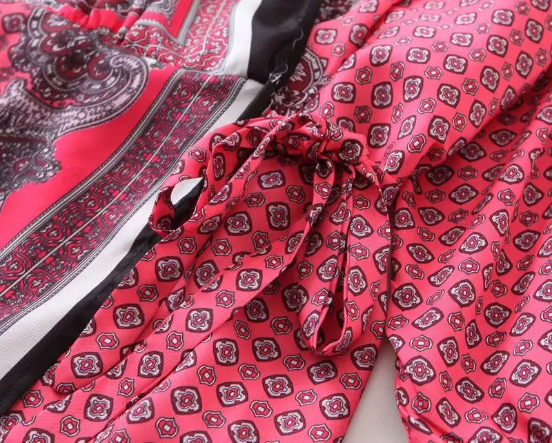 Новинка 2019 женское винтажное платье с цветочным принтом повседневное кимоно