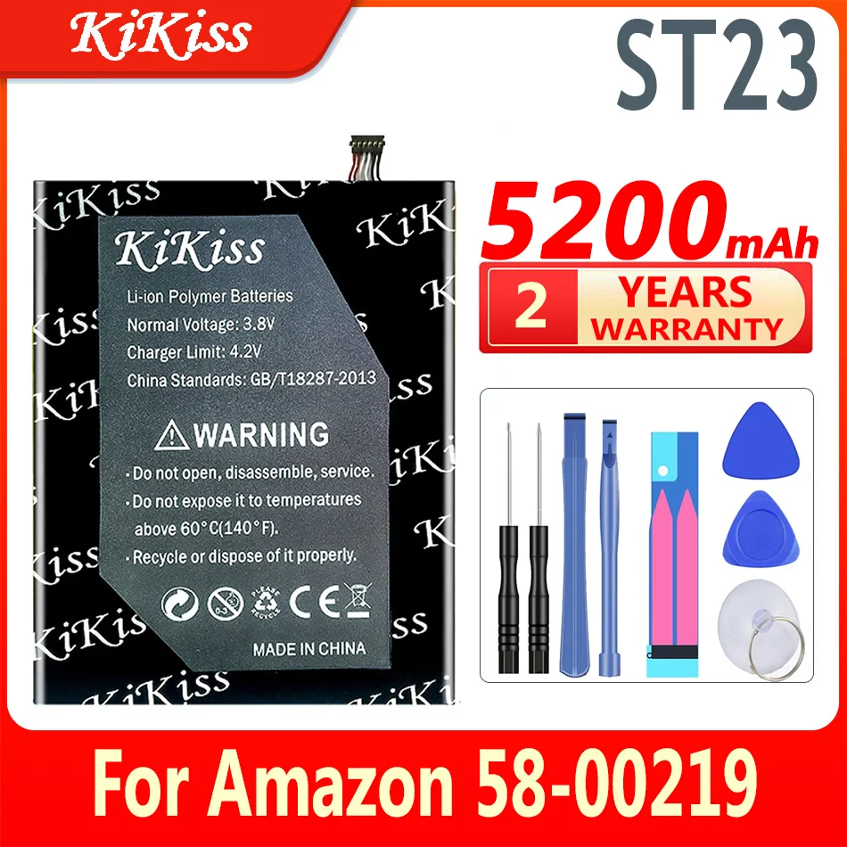 

Новый аккумулятор KiKiss высокой емкости 5200 мАч ST23 для планшетов Amazon 58-00219 ST23