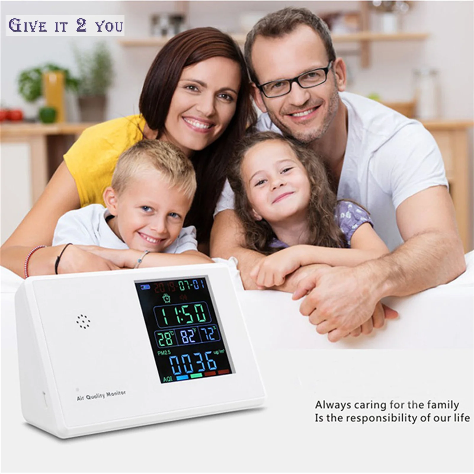 

Indoor CO2 Air Quality Monitor Carbon Dioxide Detector Air Quality Sensor Tester Intelligence Gas Concentration Tester