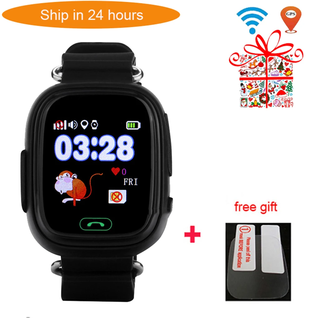 Q90 gps Wi-Fi сенсорный экран gps детские анти-потери наручные часы SOS определение местоположения устройства трекер умные часы английская/Русская версия