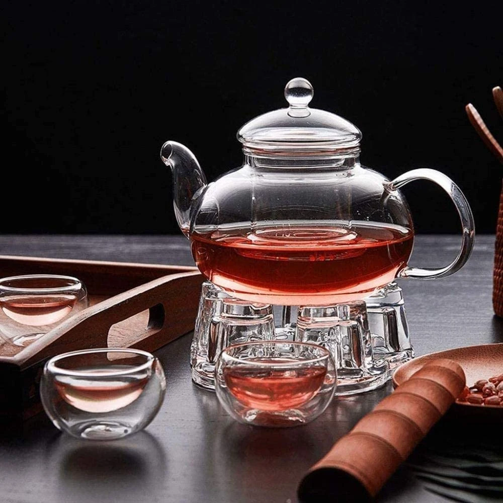 

High Temperature Household Glass Teacup For Stove Office Heat Resistant Explosion Proof Tea Infuser Milk Rose Flower Mug Tea Cup