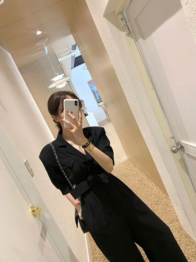 Костюм брючный женский из шифона оригинальный облегающий костюм с прямыми