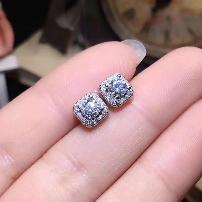 Женские ослепительные серьги из серебра 925 пробы бриллиантовые для повседневной