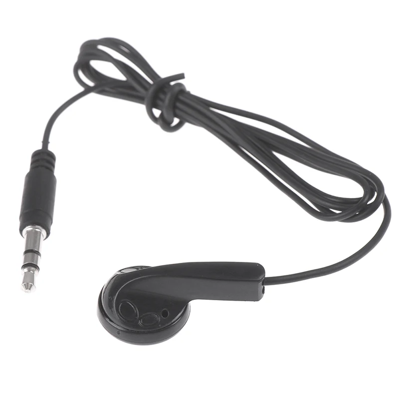 

Universal 3.5mm Single Side Mono Earphone In Ear Earbud Headset For Smart Phones MP3 Black