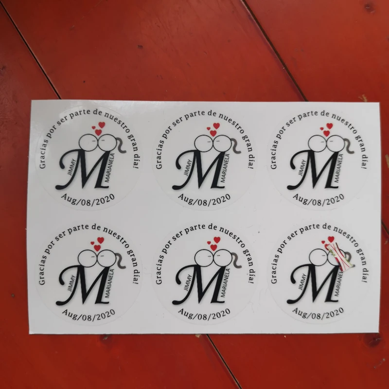 

1000PCS Sticker Person Logo Custom Stickers For Cake package personalized stickers Clear,transparent,kraft, adhesive ,round