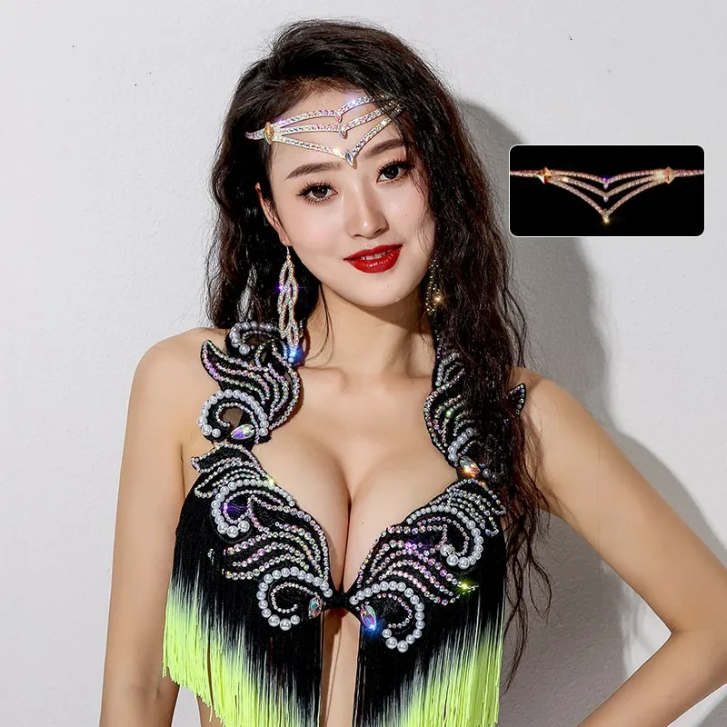 Цепочка для волос Bellydance в стиле бохо аксессуары танцора выступления шоу сердца