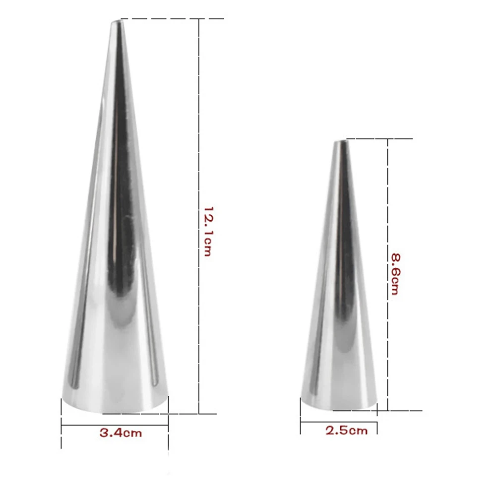 6 шт./компл. формы для выпечки конусов из нержавеющей стали спиральные круассан