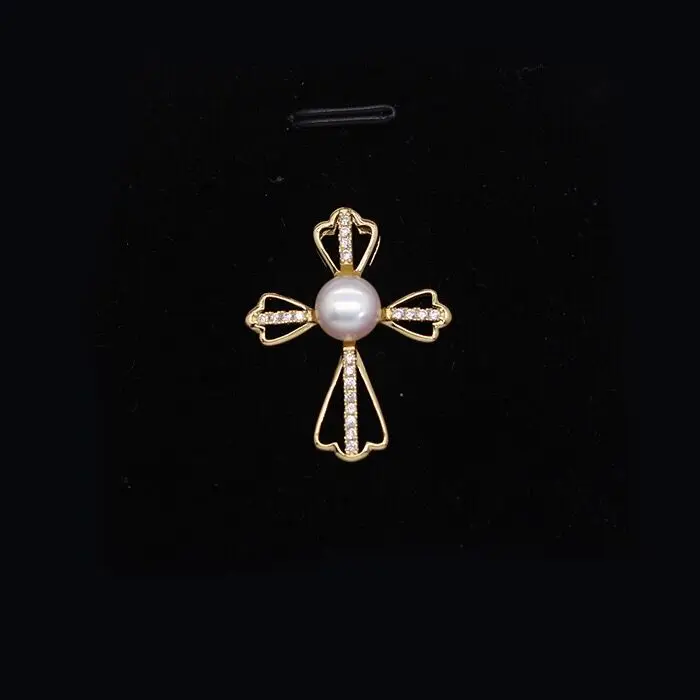 Серебряный кулон S925 винтажный крест украшенный под заказ 7 5 плоский круглый