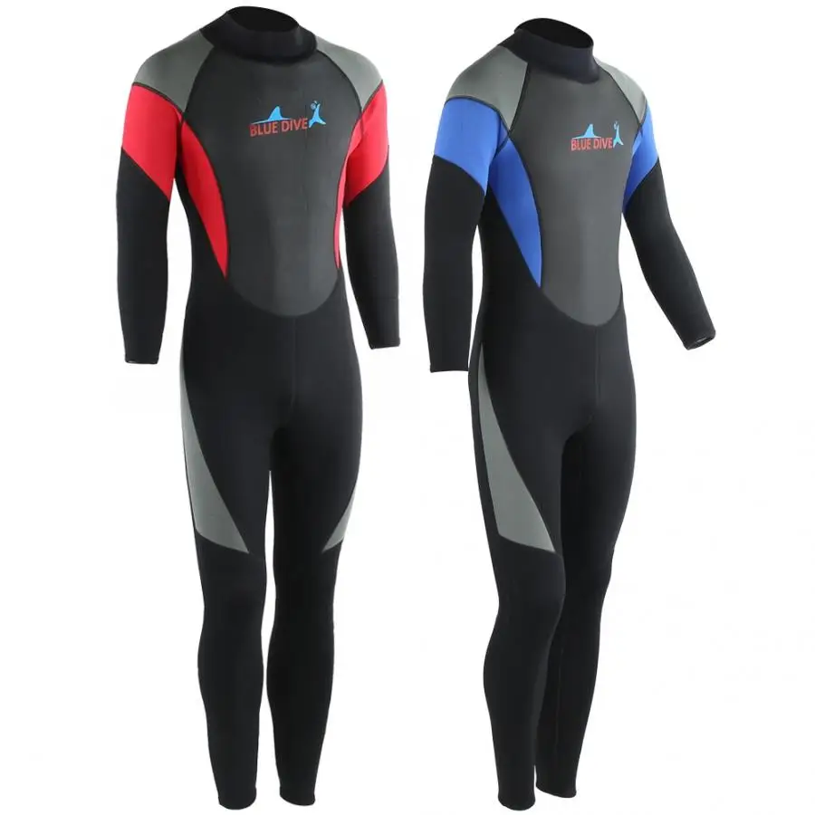 Diving Suit Full Bodysuit Wetsuit 3mm Neoprene Stretchy Swimming Long Sleeve Keep Warm Sunscreen Snorkeling Wet | Спорт и