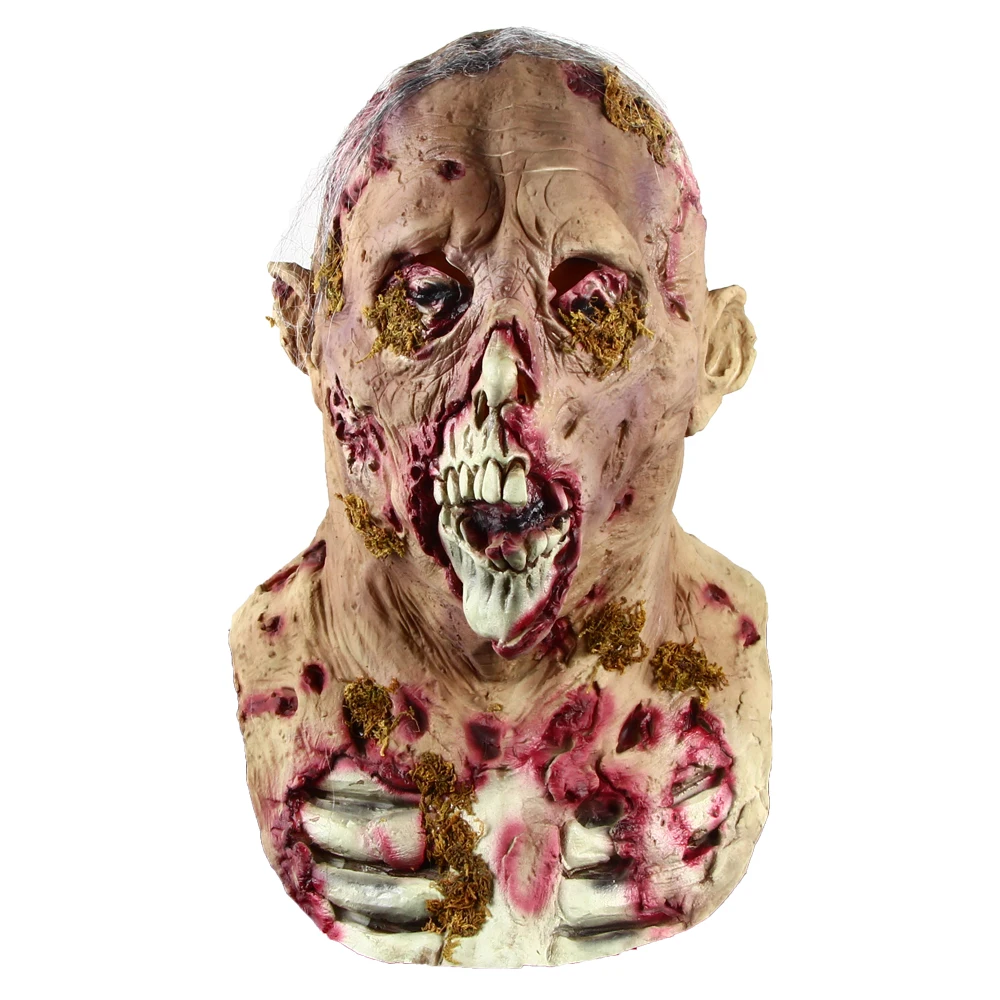

Horror Seaweed Rotting Zombies Mask Halloween Latex Fancy Dress Accessory Scary Costume Masks