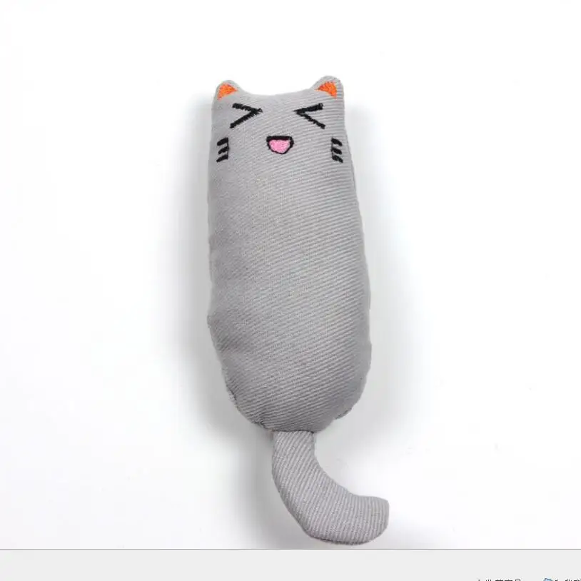 

Cat Plush Toy Teeth Grinding Catnip Toys Funny Interactive Pet Kitten Chewing Vocal Toy Claws Thumb Toys Filled cotton Cat mint
