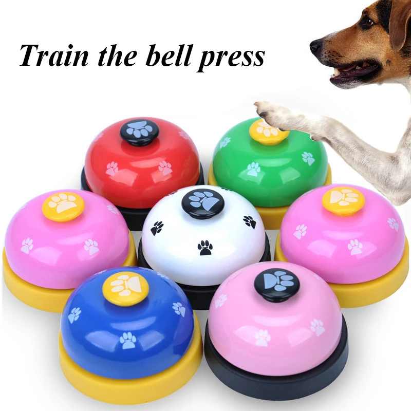 

Pet Toy Training Called Dinner Small Bells Footprint Ring Dog Toys Puppy Feeding Reminder Development Intelligence Puzzle Toy