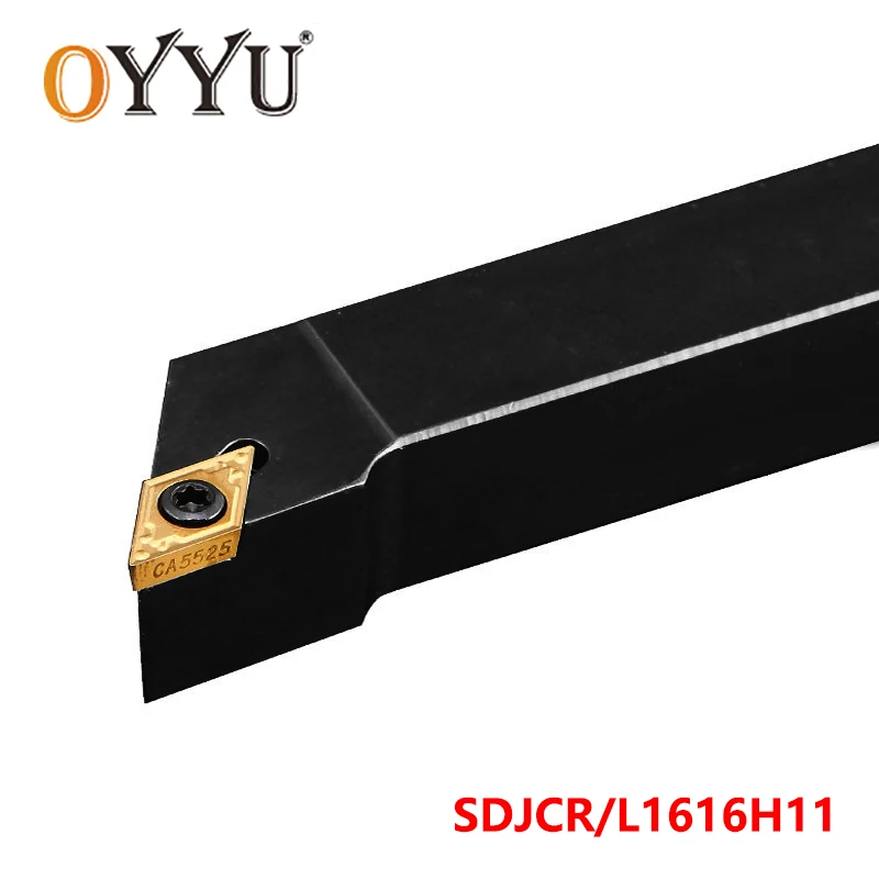 

OYYU SDJCR SDJCL 16mm SDJCR1616H11 SDJCL1616H11 Lathe Cutter Arbor Turning Tool Holder CNC Cutting Shank DCMT Carbide Inserts