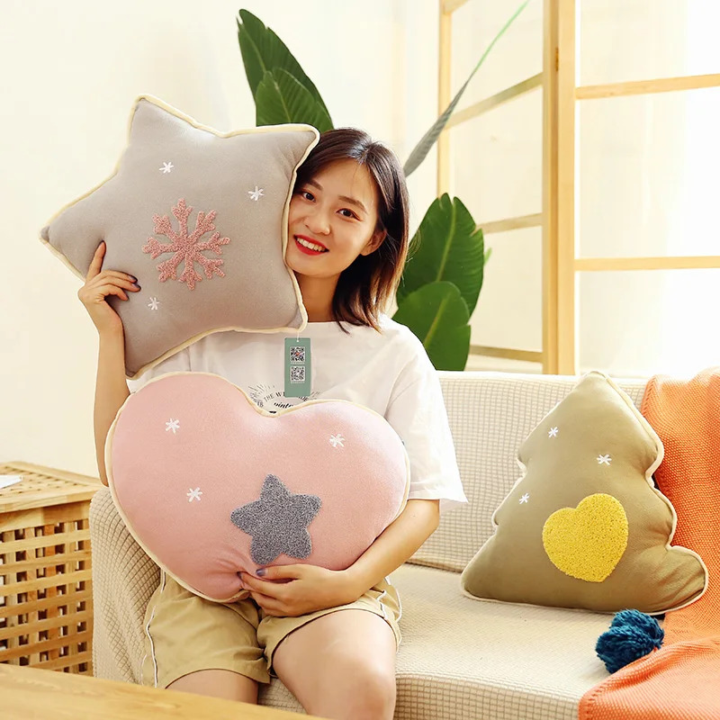 Новогодняя игрушка Рождественская елка плюшевая подушка с сердцем в форме