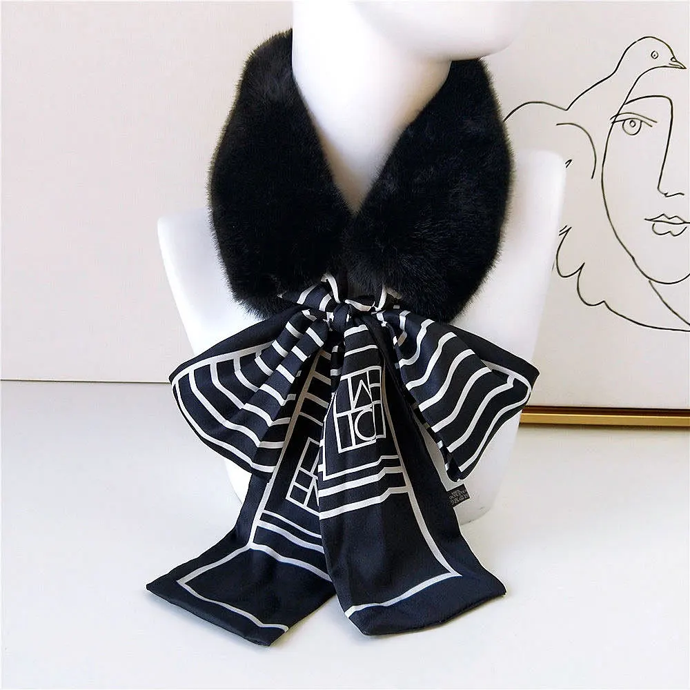 Новинка 2021 элегантный зимний теплый шарф с воротником из искусственного
