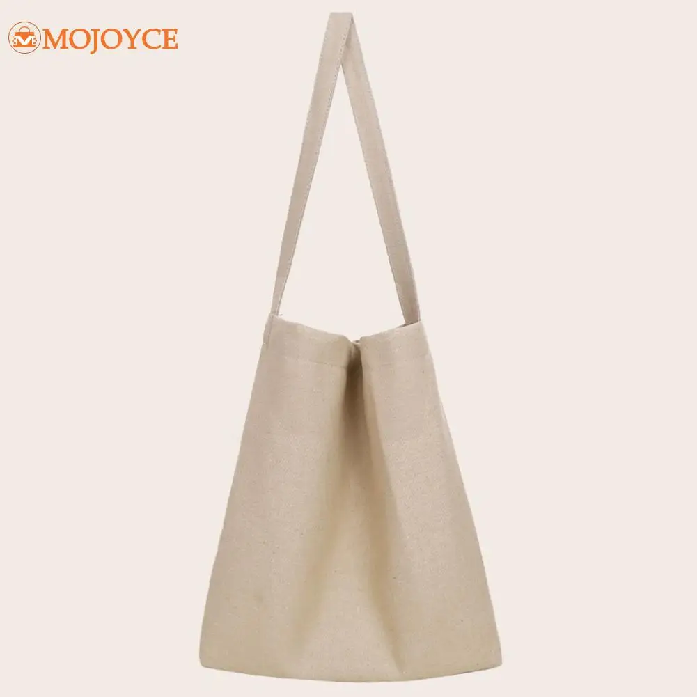 

Холщовая Сумка-тоут для женщин, большая вместительность, однотонная