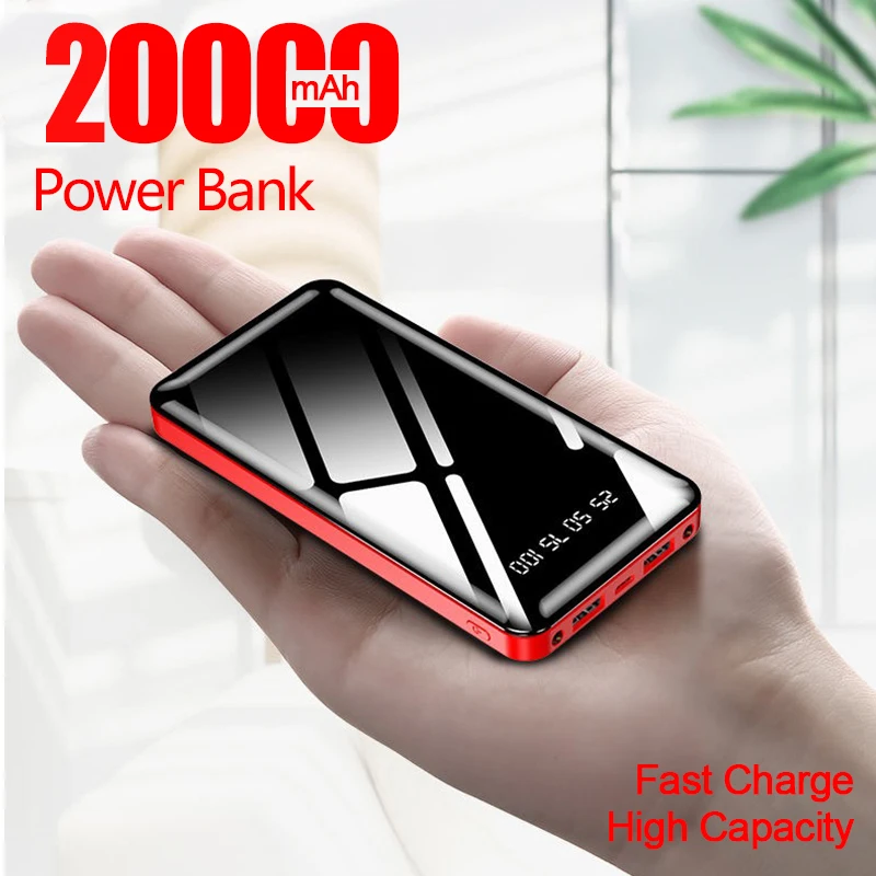 Портативное зарядное устройство 20000 мАч портативное внешний аккумулятор для