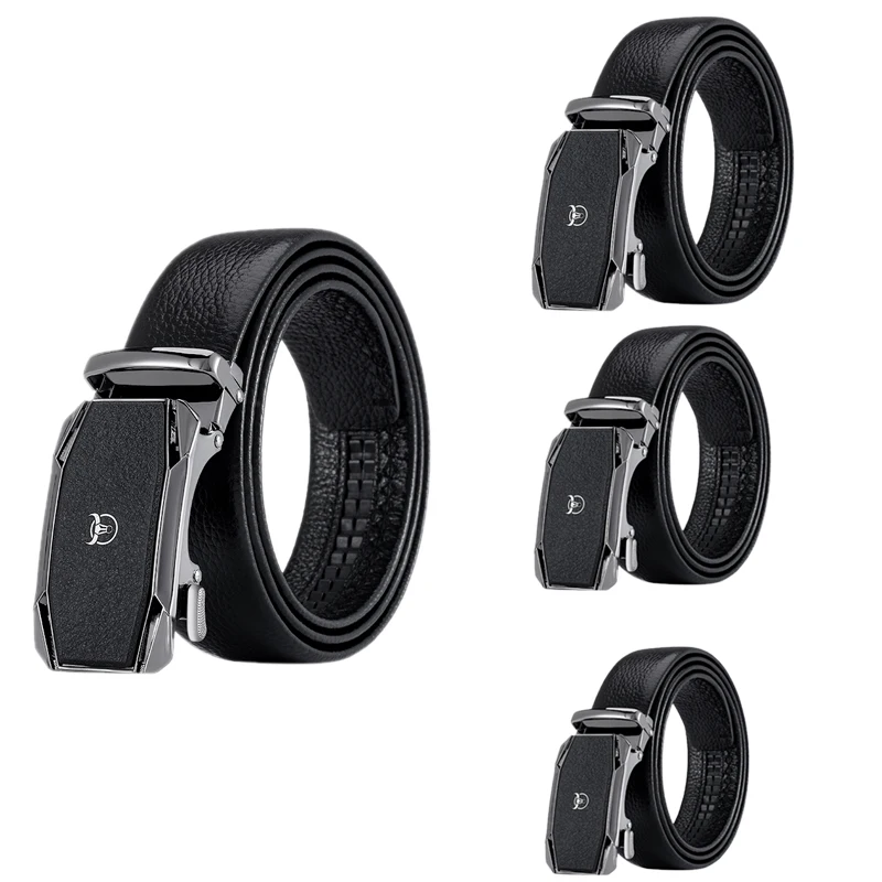

Hot Kf-BULLCAPTAIN Genuine Leather Men First Layer Soft Automatic Buckle Belt