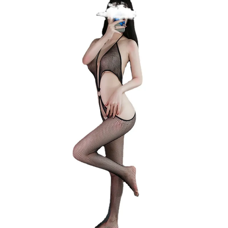 

Langjiuyi sexy net clothes sexy stockings hollow passion suit super show uniform temptation to open the bed without taking off
