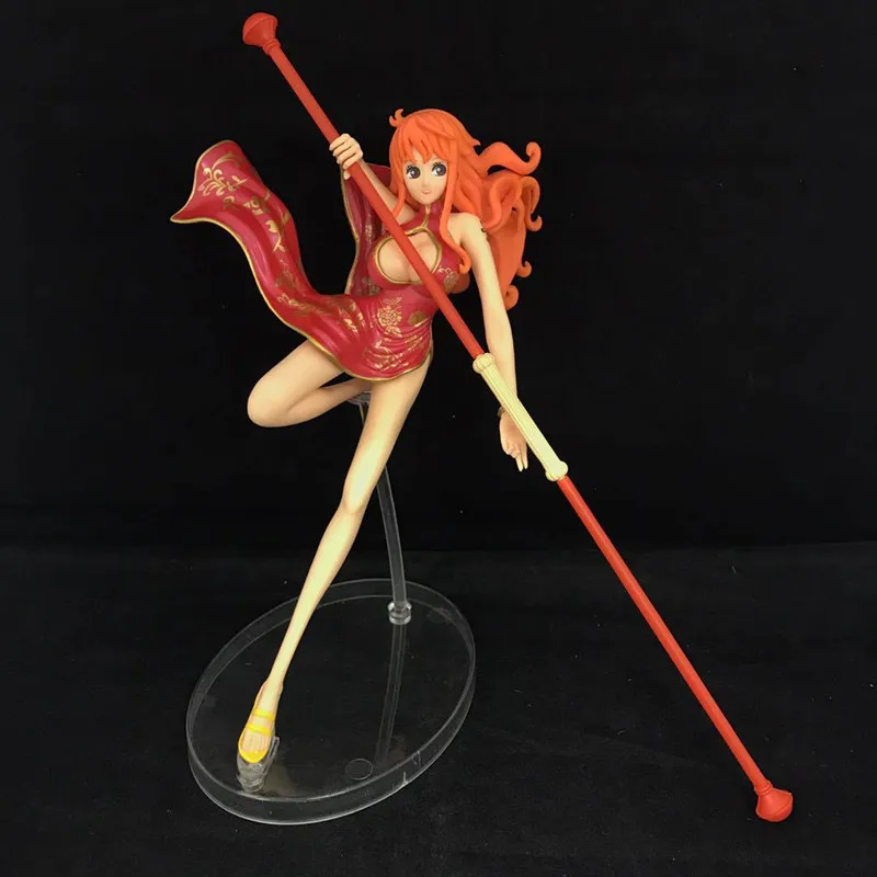 

Фигурка героя аниме Nami Red Cheongsam Nunchakus Ver из ПВХ, Коллекционная модель, кукла, игрушка 20 см