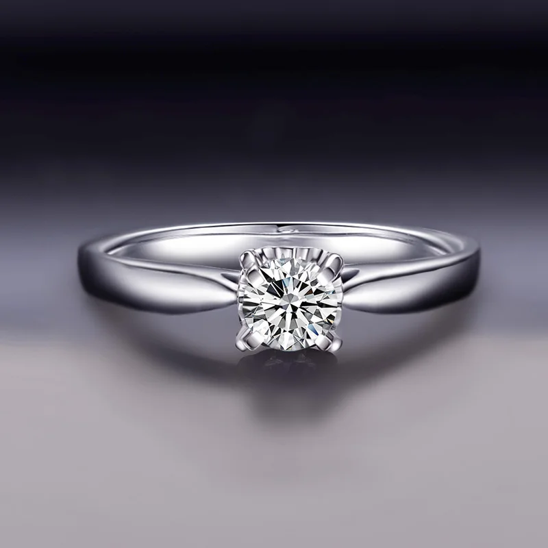 ZSG Natural diamond 18K gold Pure Gold Ring Real Solid Trendy Classic Party Fine Jewelry Hot Sell New 2019 | Украшения и