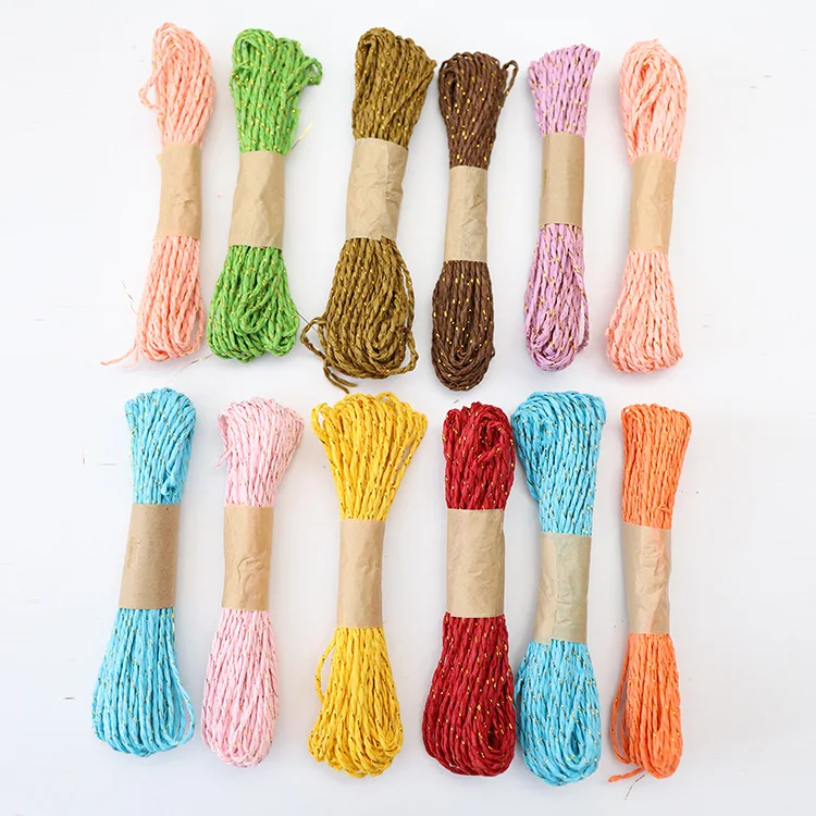 10yards*12rolls Colorful Paper Rope for Handmade DIY Craft Wedding Candy Cake Cookies Box Packing Wrapping Decoration Scrapbooks | Дом и сад