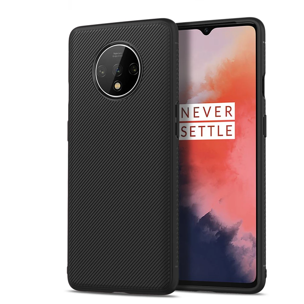 

cases of phone accessories apply to Oneplus 7T Twill antiskid and fall proof case TPU soft back cover