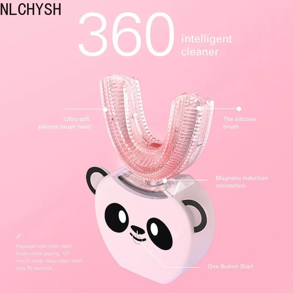 

Детская электрическая зубная щетка Smart U, 360 градусов, звуковая электрическая зубная щетка с музыкой, силиконовая автоматическая зубная щетк...