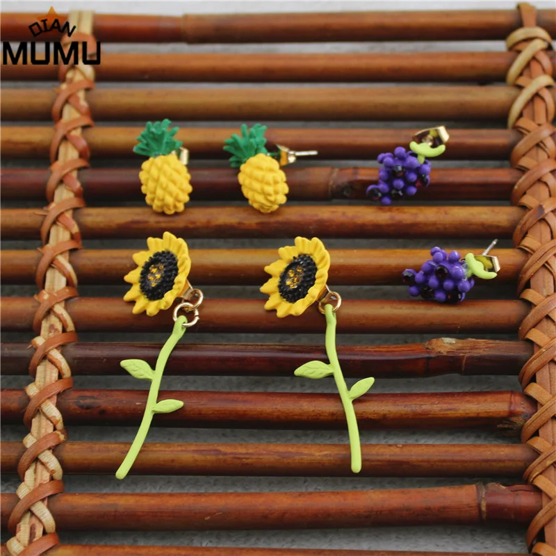 

2021 Trend Fun Fruit Small Fresh Unusual Earring Pendant Fashion Fruit Jewelry Model Cute Earring Earring Earring Earrings