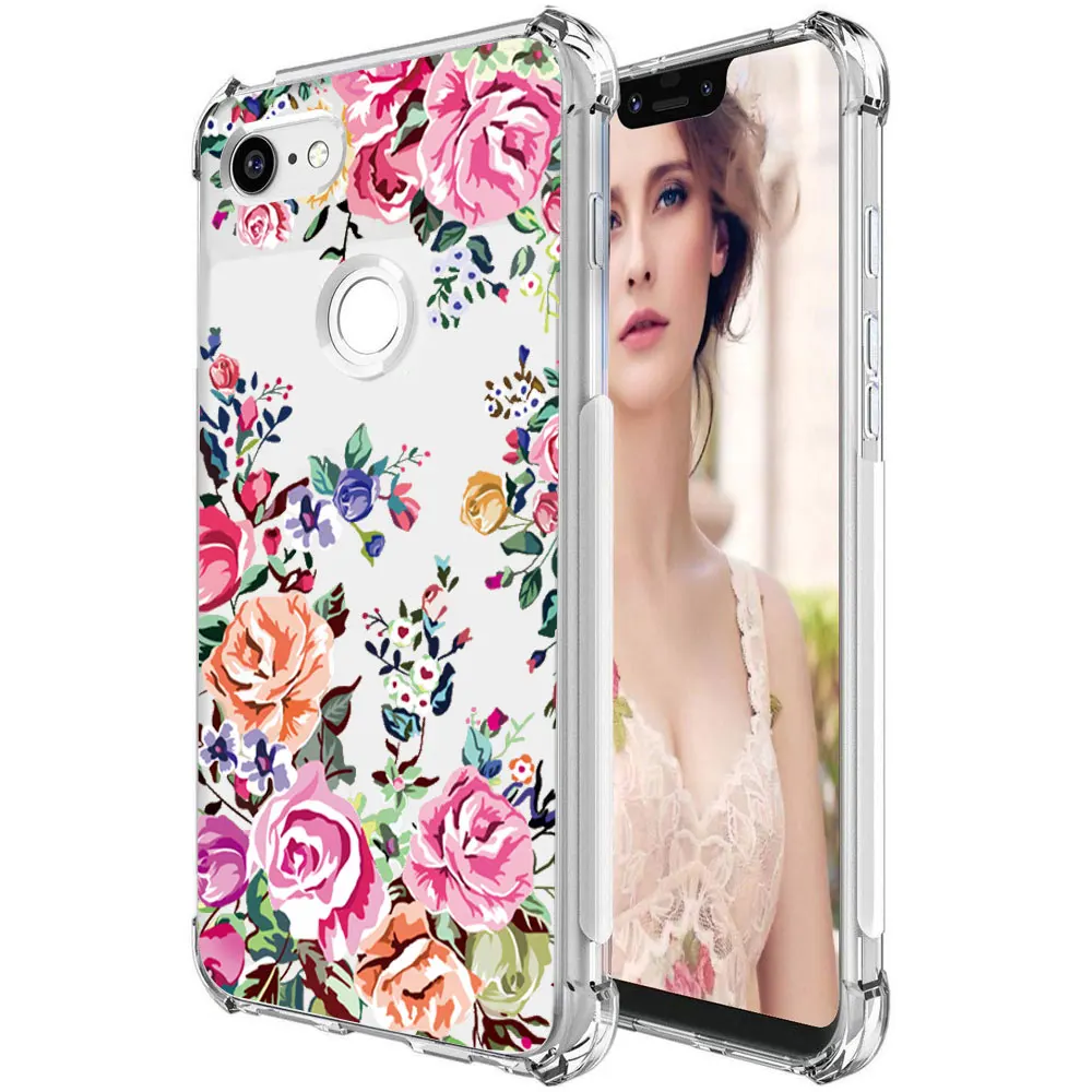 Rose Garden Противоударный Прозрачный цветочный женский чехол s для Google Pixel 3A 3AXL 3 XL 3Xl тонкий Мягкий ТПУ силиконовый чехол для телефона - Цвет: Rose Garden