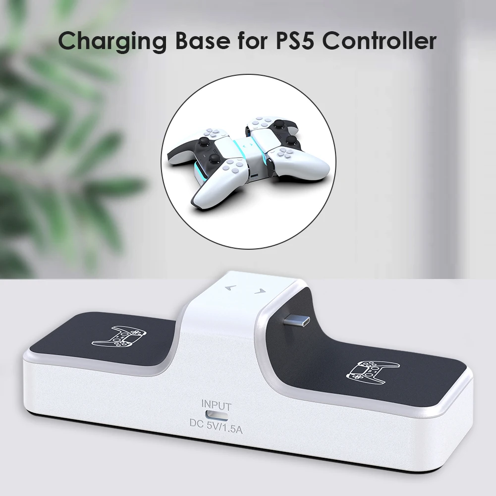 

For Controller Charger Dual USB C Charging Dock Station Stand with USB A Ouput Port for PS 5 DualSense Accessories