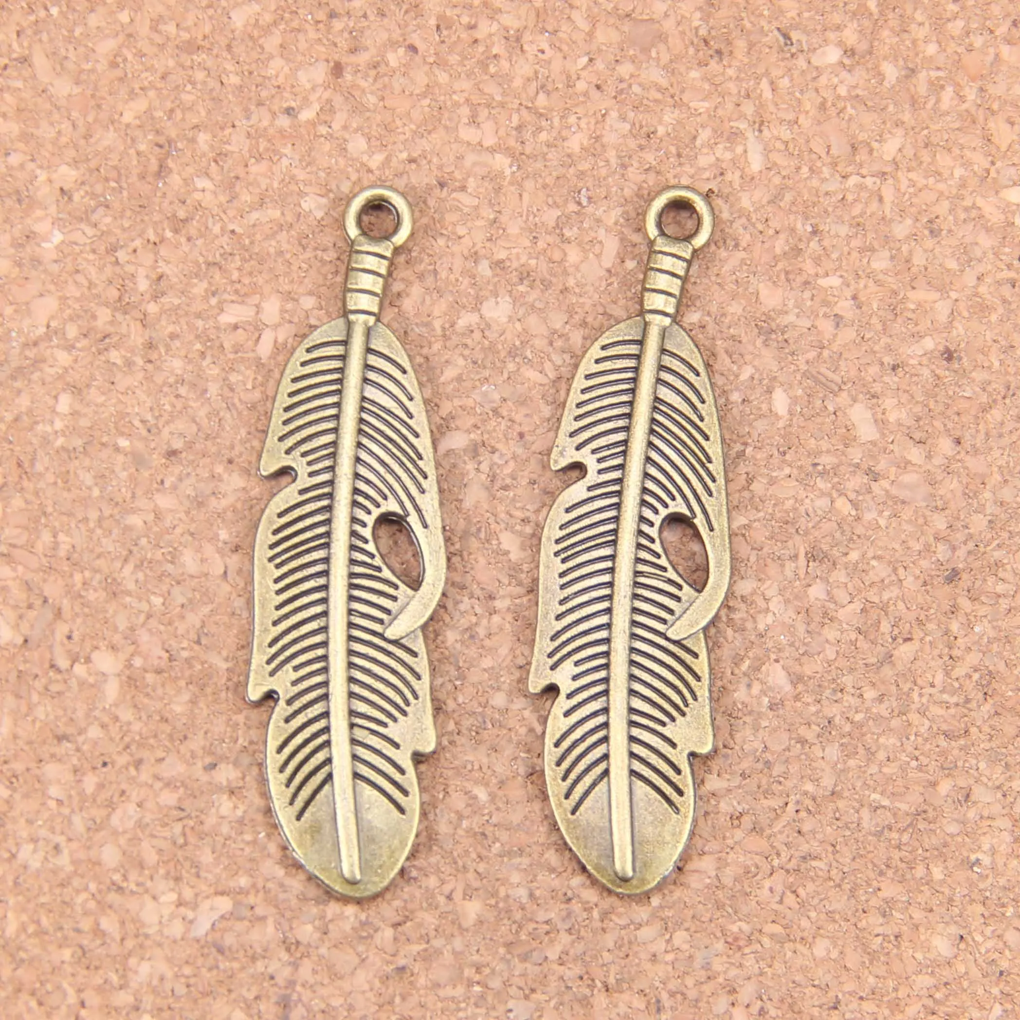 10 шт. подвески в виде пера 49x13 мм | Украшения и аксессуары