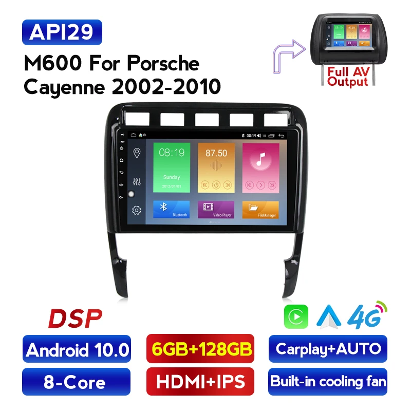 PX6 4 Гб + 64 ПЗУ Android 10 автомобильный DVD GPS для Porsche Cayenne 2002 2010 Авторадио Автомобильное