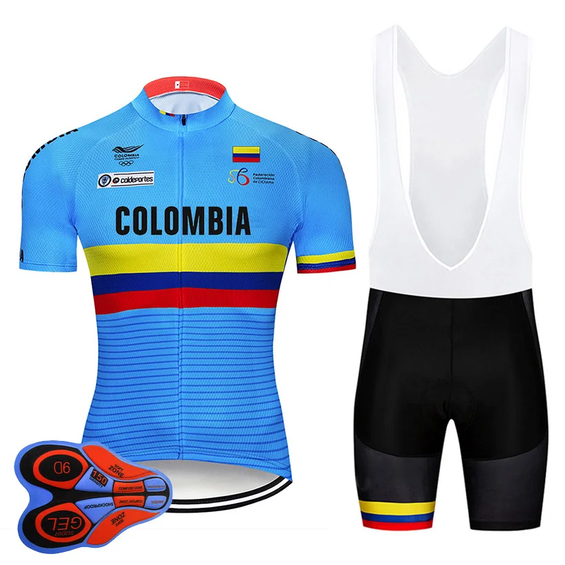 

2019 велосипедная Джерси Колумбии 9D комплект MTB Униформа велосипедная одежда Ropa Ciclismo мужская быстросохнущая велосипедная одежда короткая ...