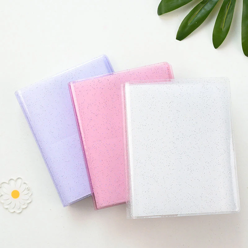 

Cute Jelly Color Sequins Photo Album Holds 64 Photos Cute 3 inches Card Bag Fashion Lovely Photo Holder Ins New Photo Album