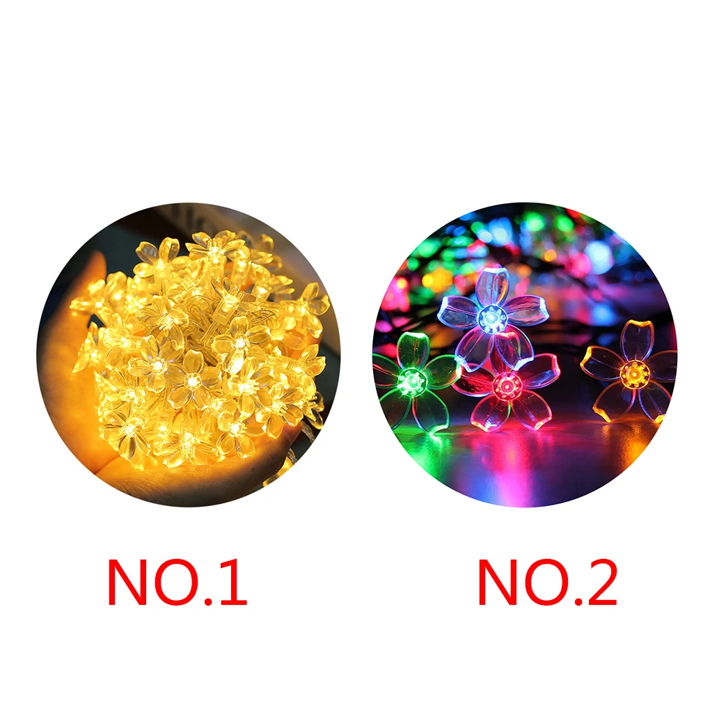 

Flower LED String Lamps Copper Battery Powered Christmas Home Holiday Yard Decor Accessories