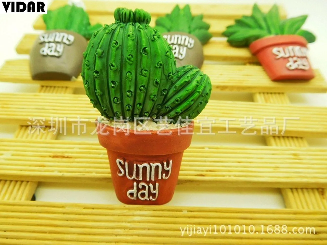 

VIDAR Cute Succulents Cactus Flower Refrigerator Magnet Creative Resin Magnet Mobile Phone Shell Patch