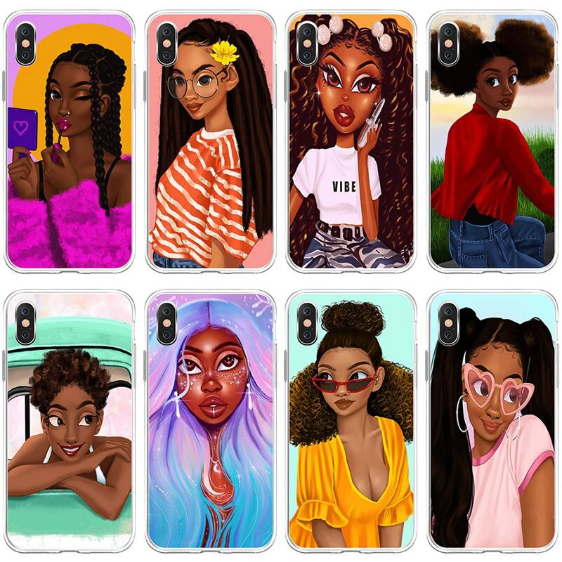 Милый чехол для мобильного телефона девочек в африканском стиле IPhone 11 Pro Xs Max X Xr