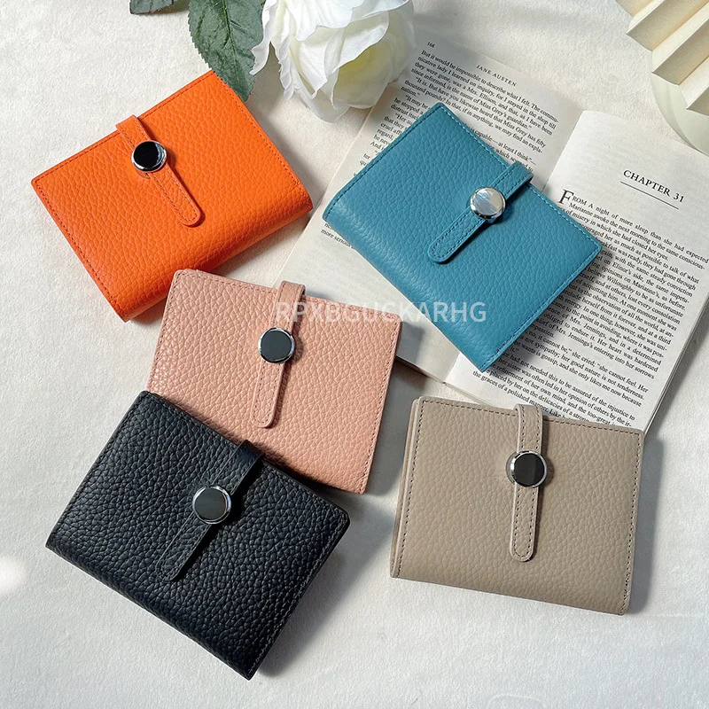 genuine leather women wallets luxury long hasp lychee pattern coin purses female brand solid colors new thin clutch phone bag free global shipping